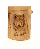 Holzurne Wolf