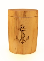 Holzurne mit Anker