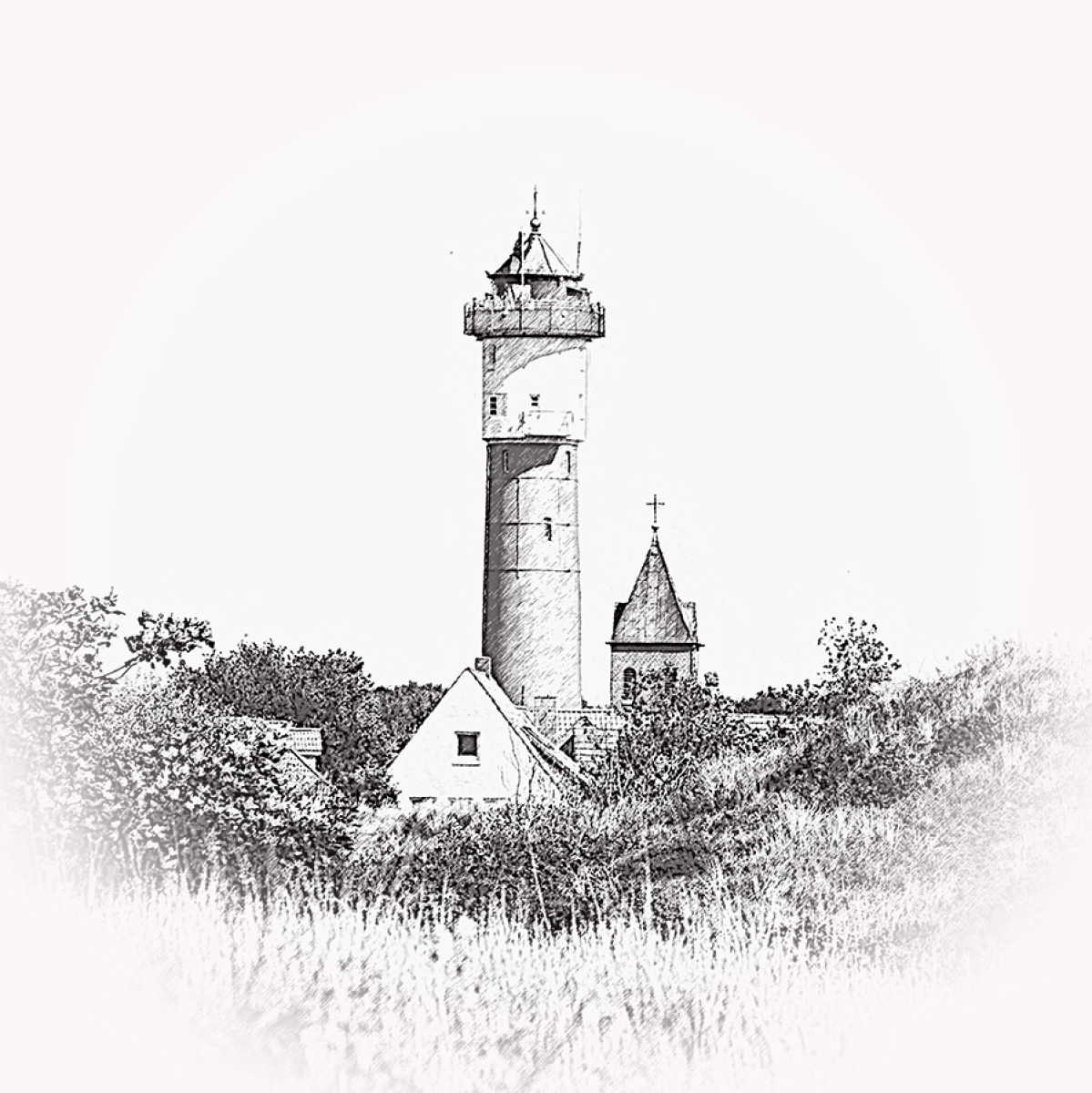 Leuchtturm Wangerooge – Motiv der Lasergravur