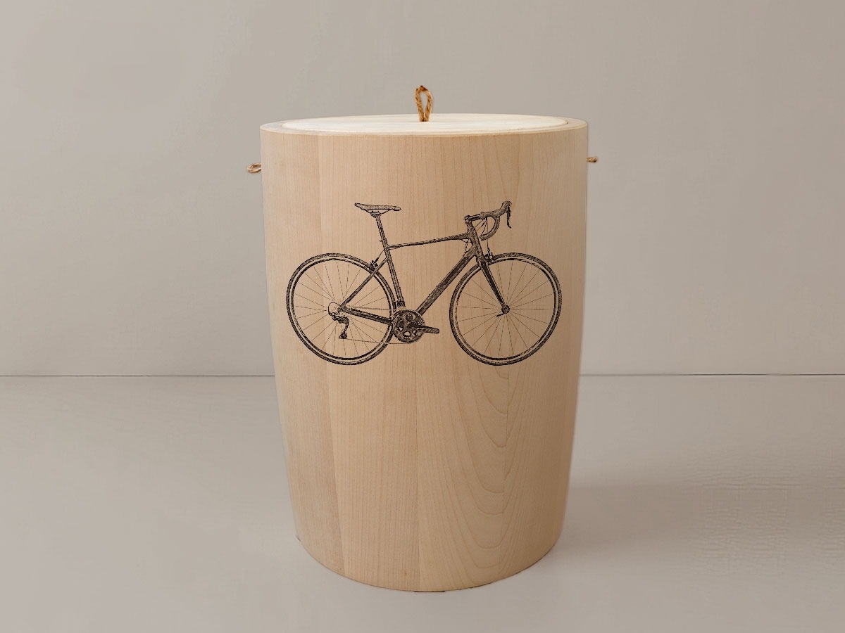 Rennrad – Urne aus Ahorn