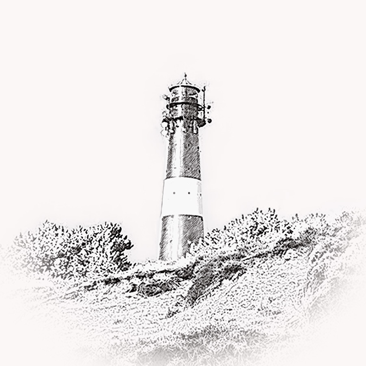 Leuchtturm Sylt Hörnum – Motiv der Lasergravur