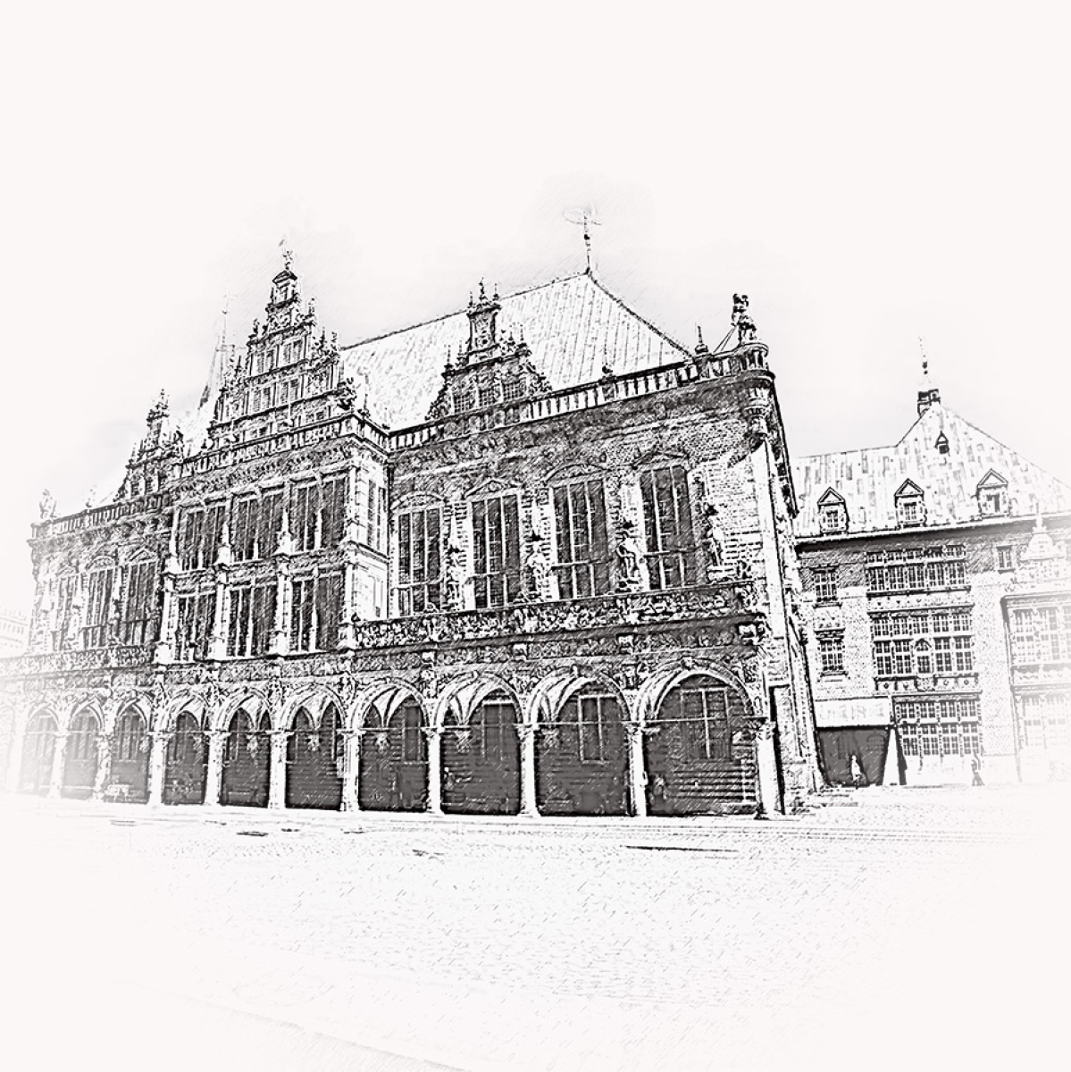 Bremen Rathaus – Motiv der Lasergravur