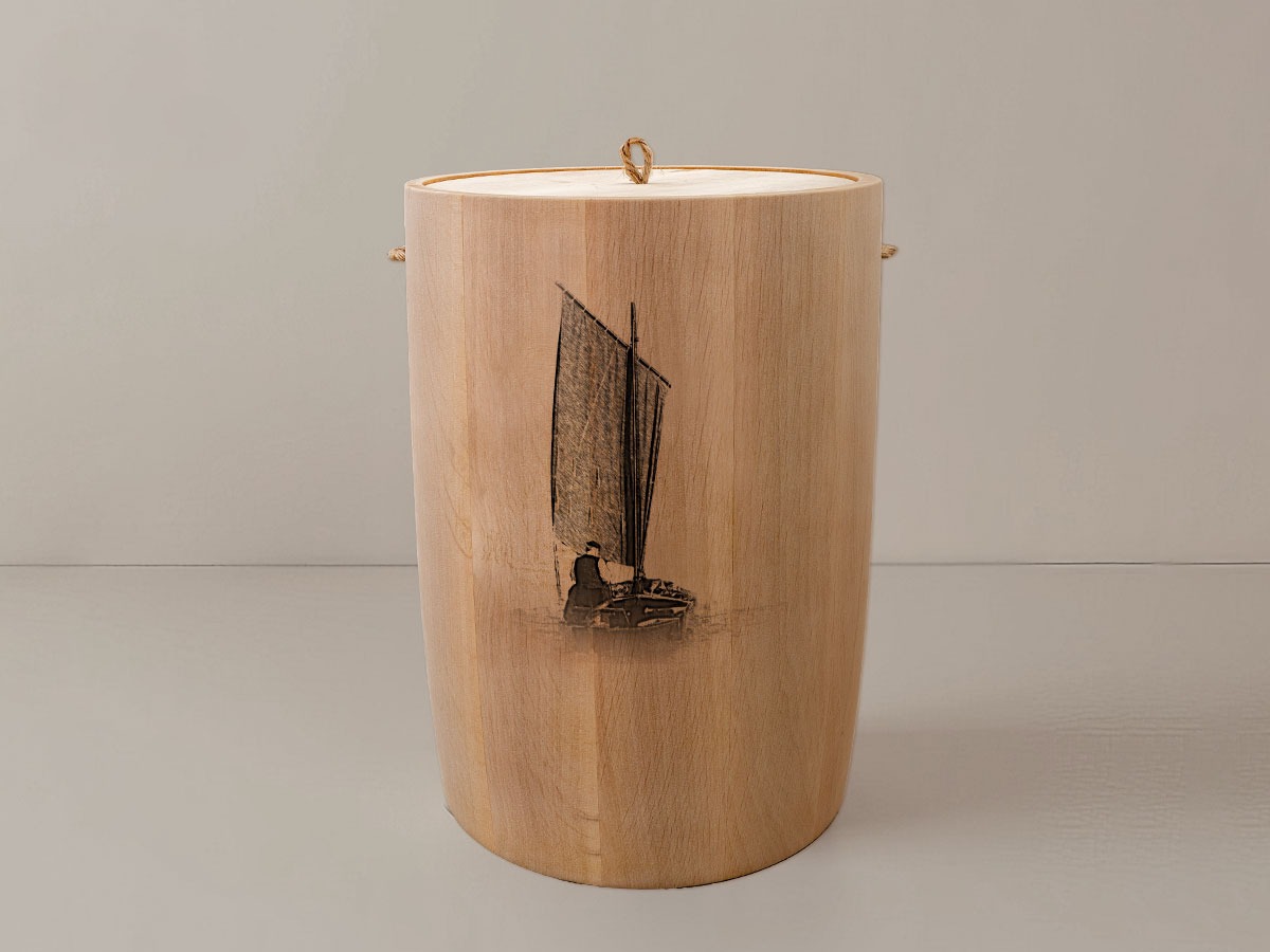 Worpswede Torfkahn – Urne aus Erle