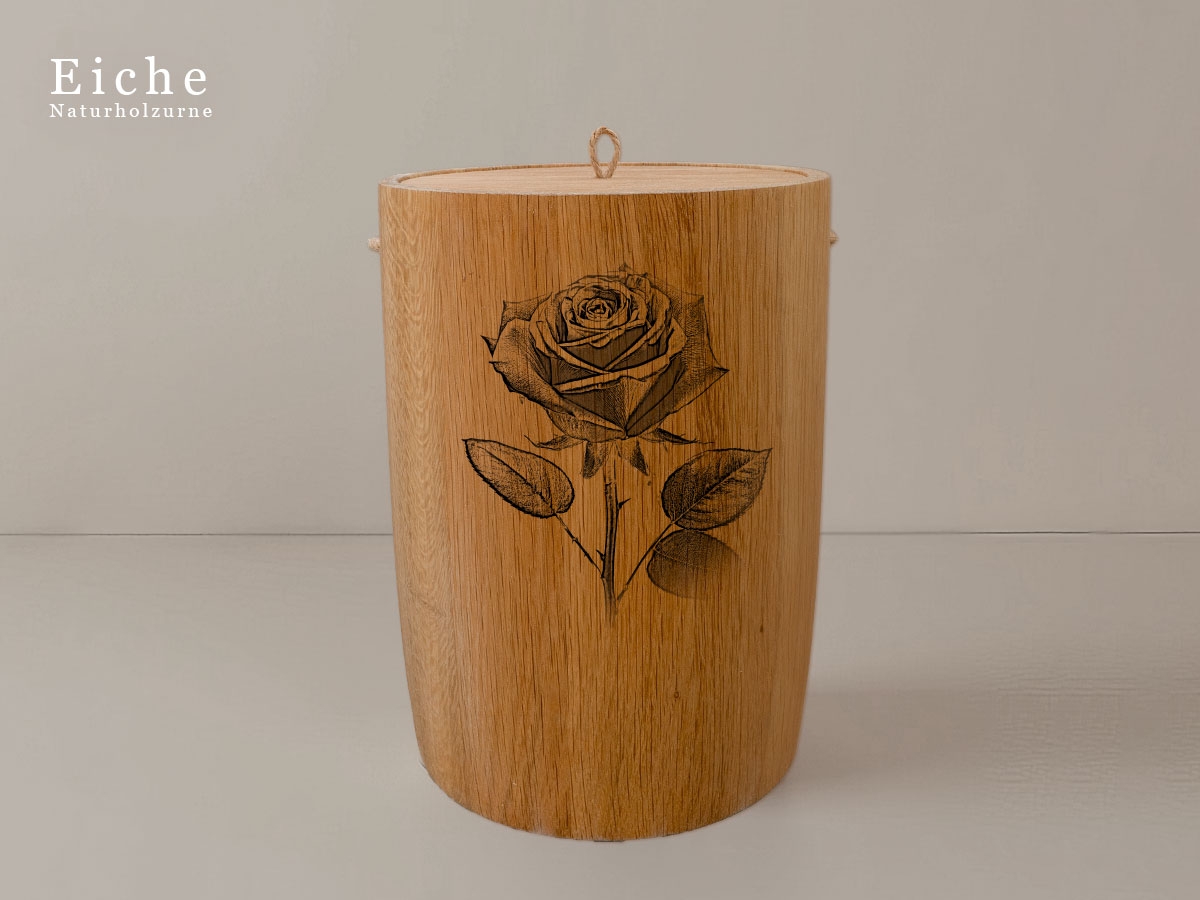Rose 3 – Urne aus Eiche