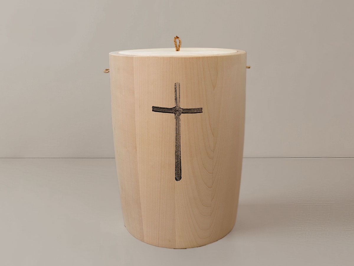 Kreuz – Urne aus Ahorn
