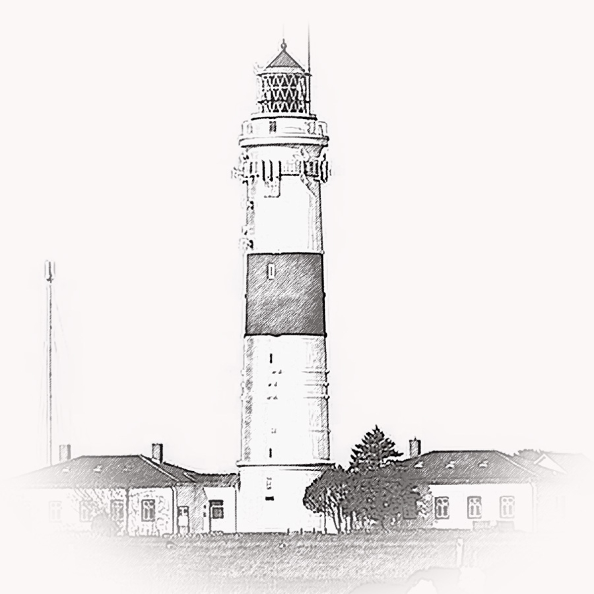 Leuchtturm Sylt Kampen – Motiv der Lasergravur