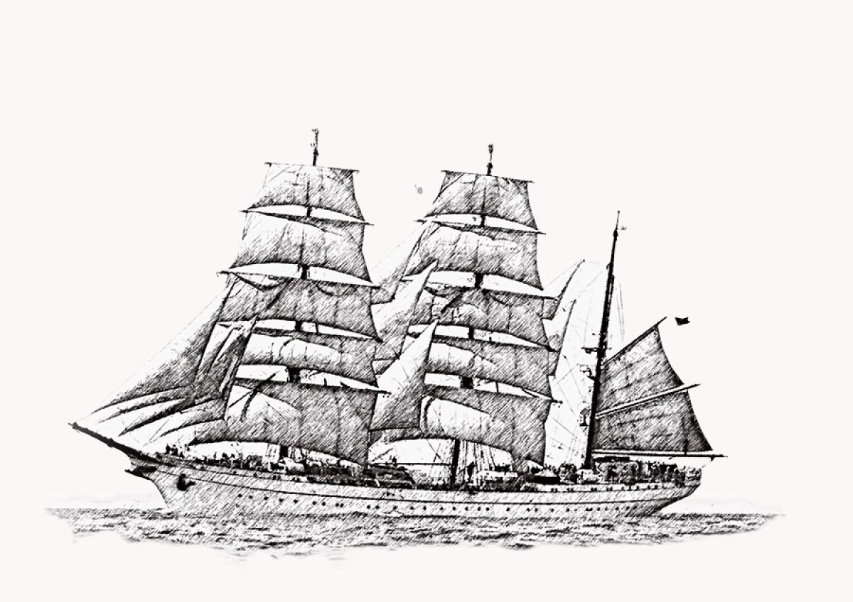 Gorch Fock – Motiv der Lasergravur