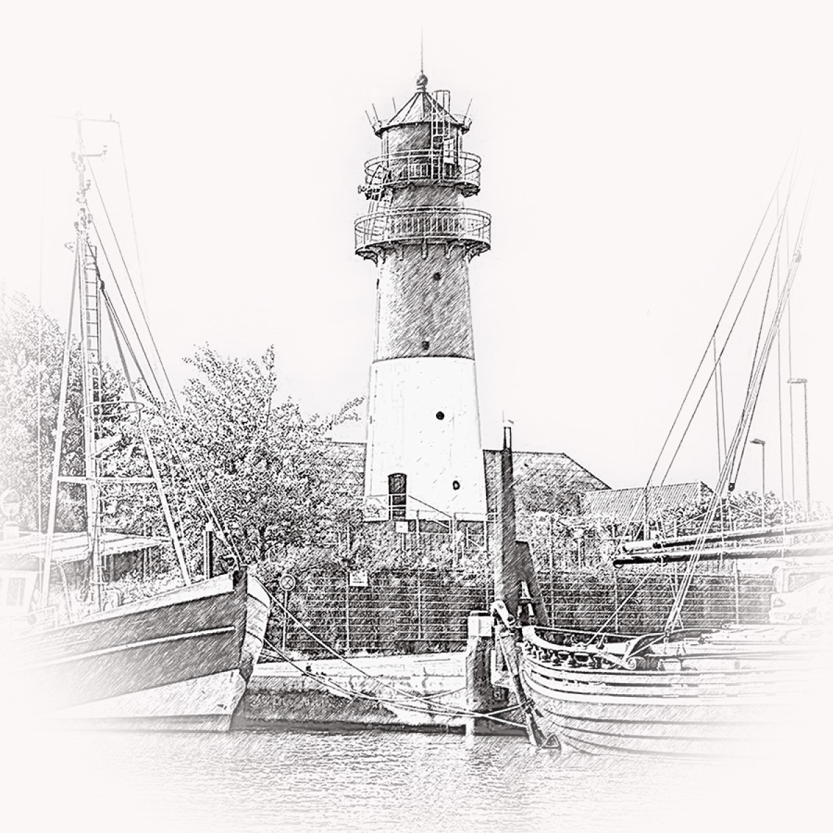 Leuchtturm Büsum – Motiv der Lasergravur