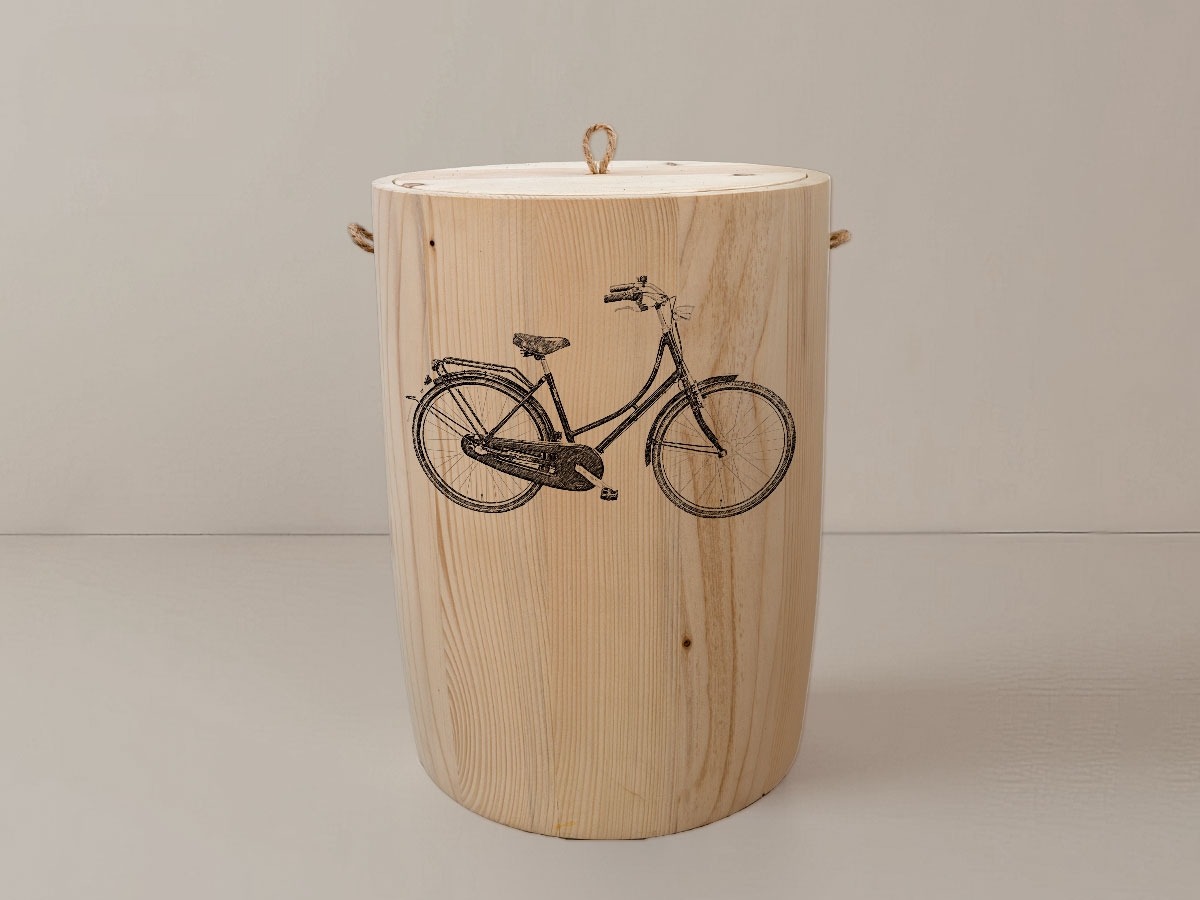 Fahrrad – Urne aus Fichte