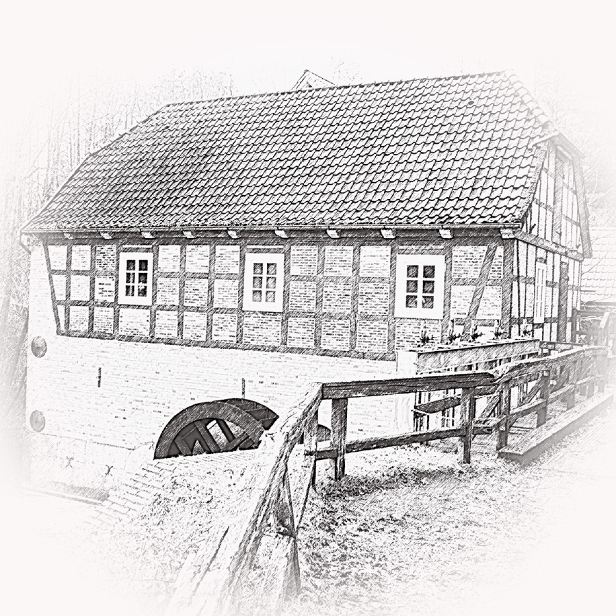 Meyenburg Wassermühle – Motiv der Lasergravur