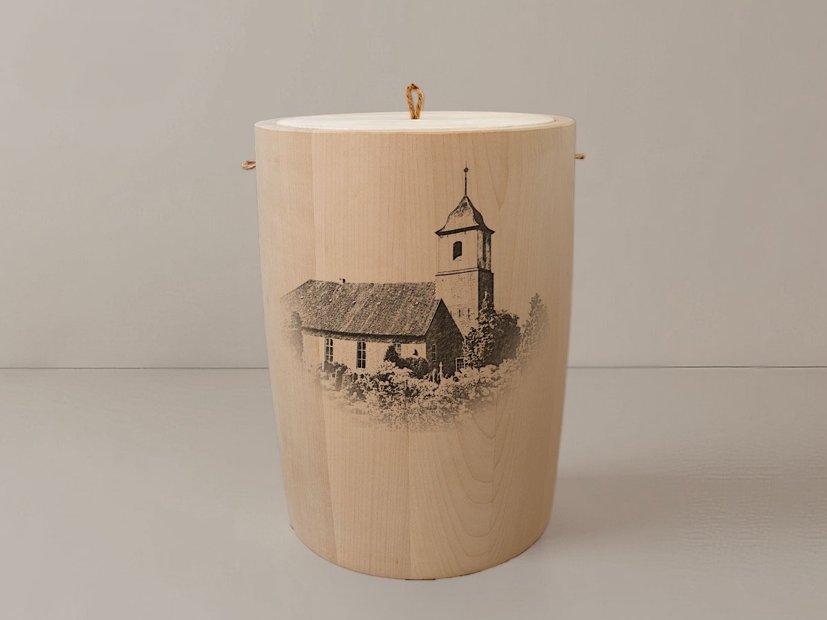 Worpswede Kirche – Urne aus Ahorn