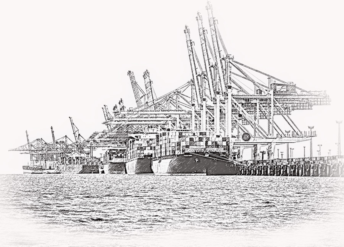 Bremerhaven Hafen – Motiv der Lasergravur