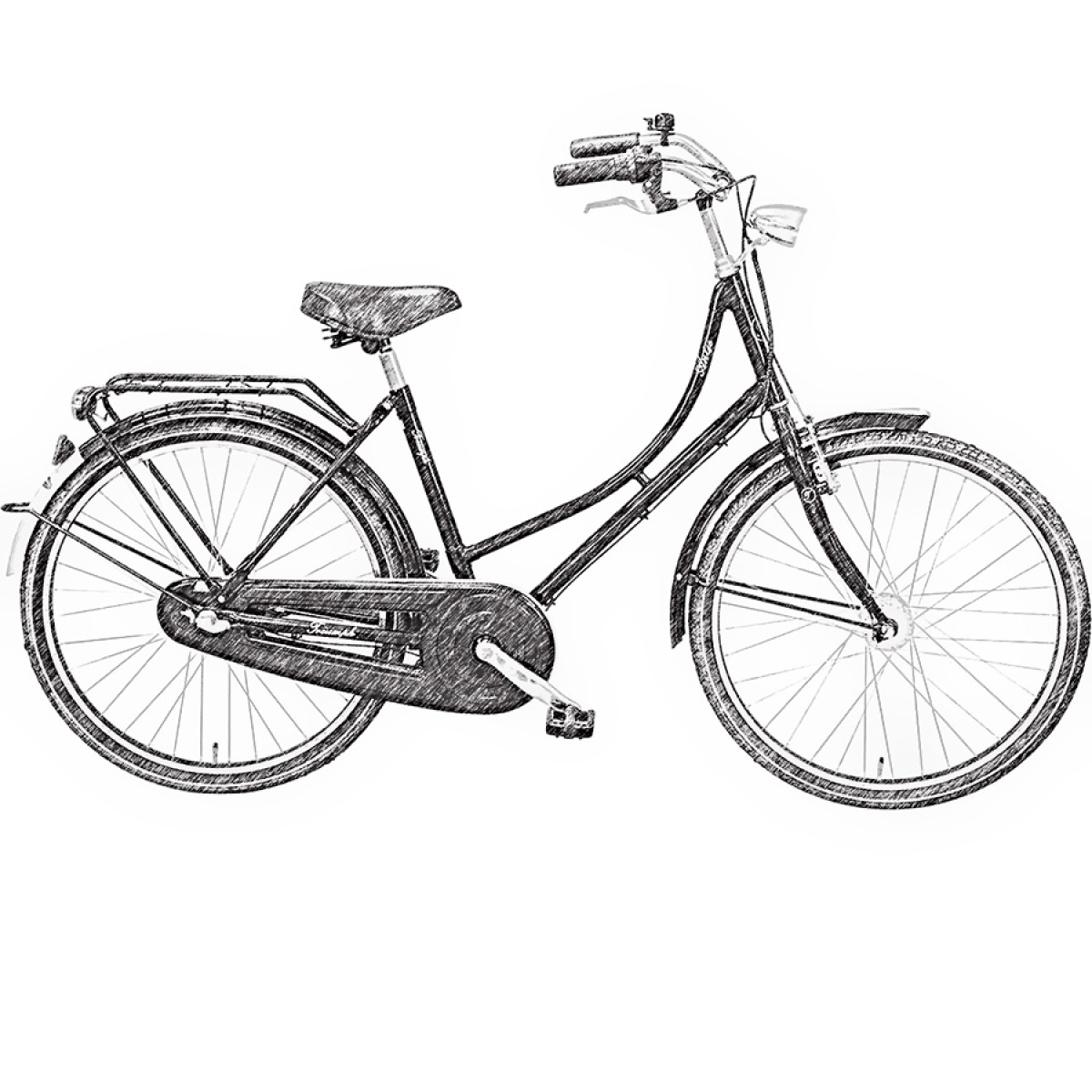Fahrrad – Motiv der Lasergravur