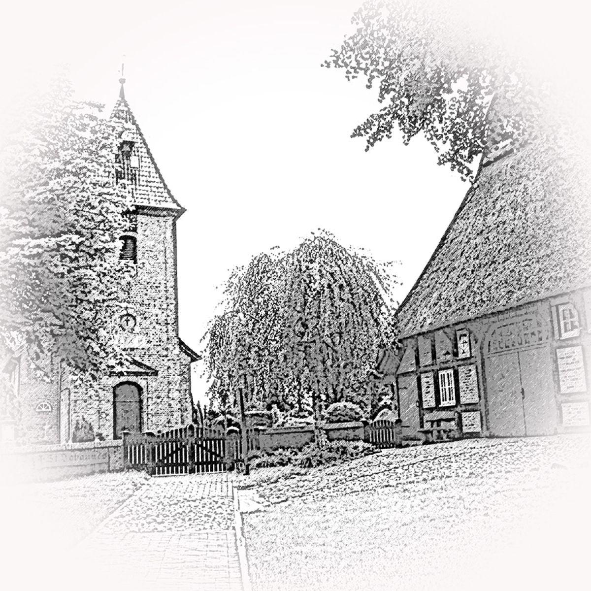 Schwanewede Kirche – Motiv der Lasergravur