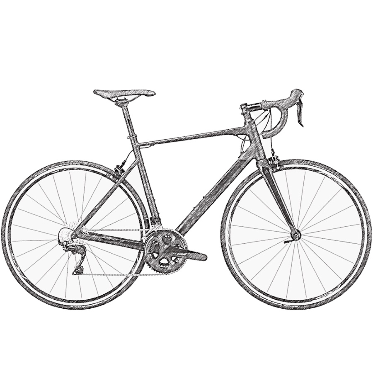 Rennrad – Motiv der Lasergravur