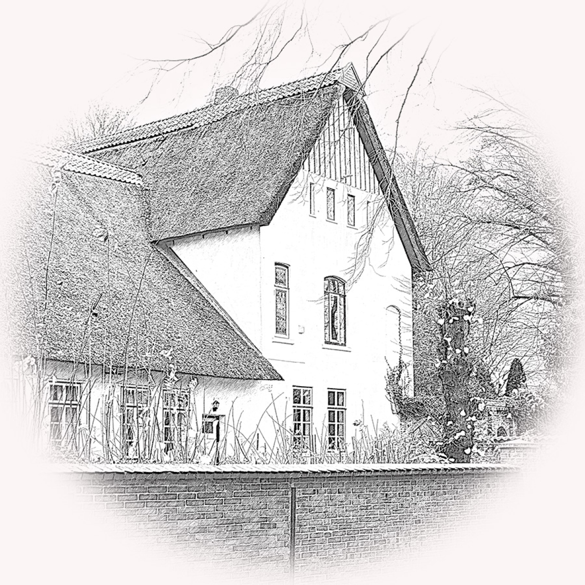 Rechtenfleth Allmershaus – Motiv der Lasergravur