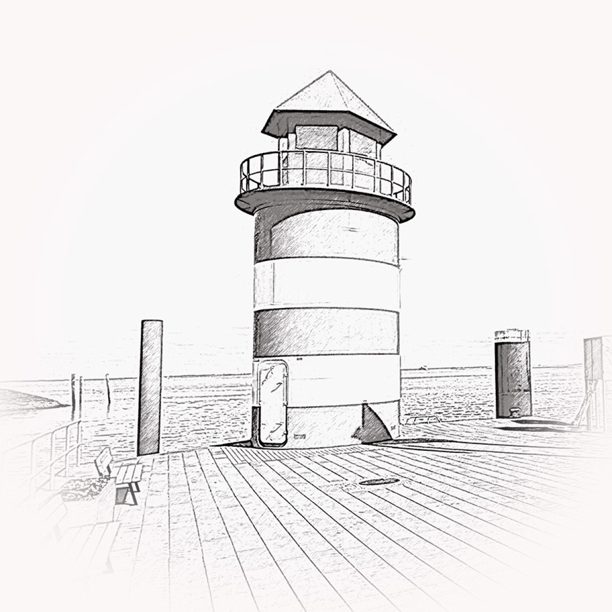 Leuchtturm Föhr – Motiv der Lasergravur