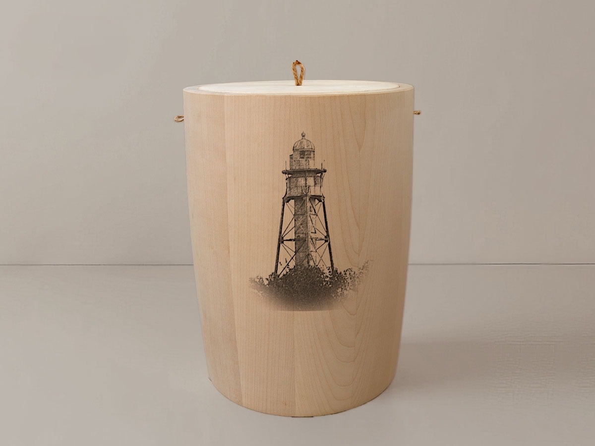 Sandstedt Leuchtturm – Urne aus Ahorn