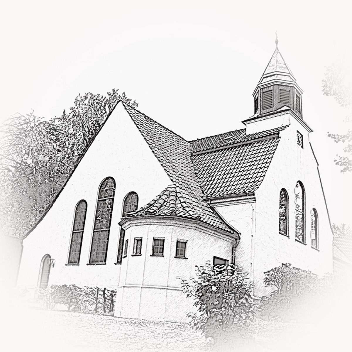 Bremen Rönnebeck Kirche – Motiv der Lasergravur