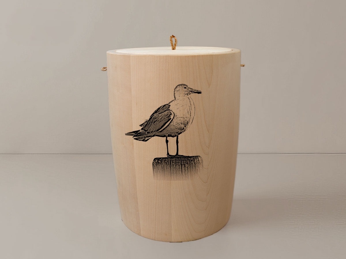 Möwe – Urne aus Ahorn