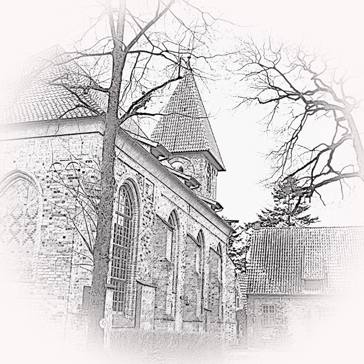 Osterholz-Scharmbeck Klosterkirche – Motiv der Lasergravur
