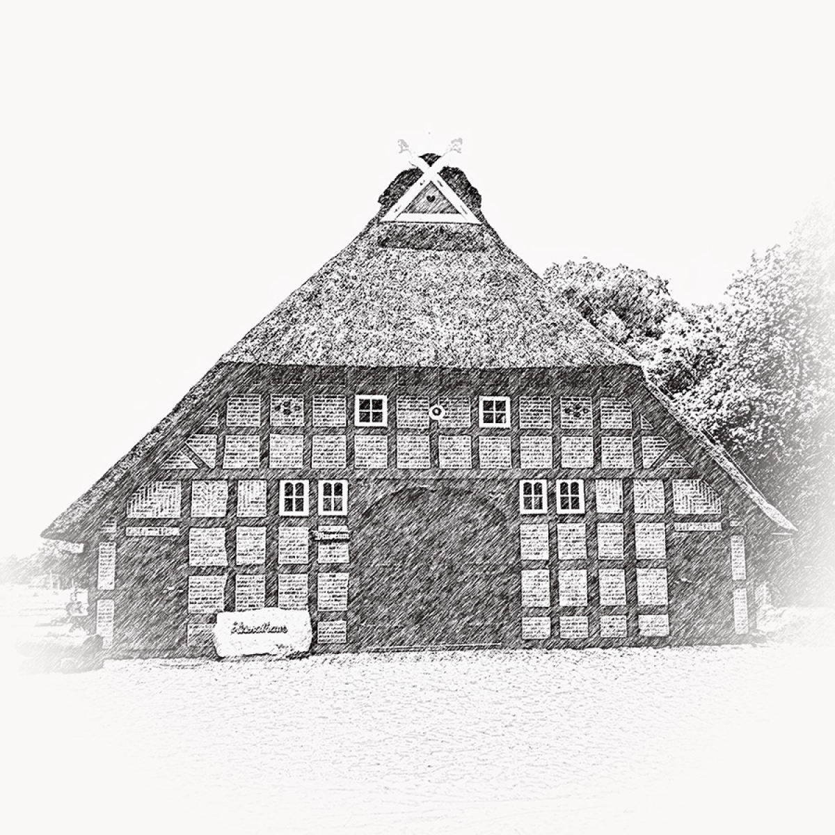 Hambergen Bauernhaus – Motiv der Lasergravur